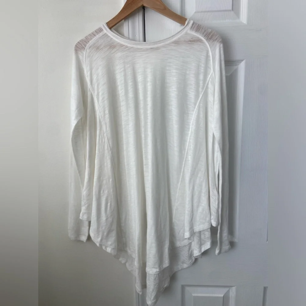 New Free People Aria Trapeze White Long Sleeve Top XS